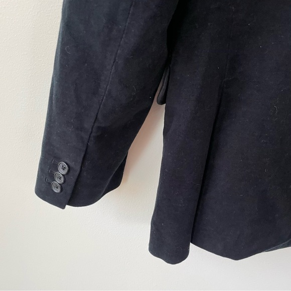 GAP Oversized Velvet Black Blazer Jacket Two Button L Large - Picture 6 of 9